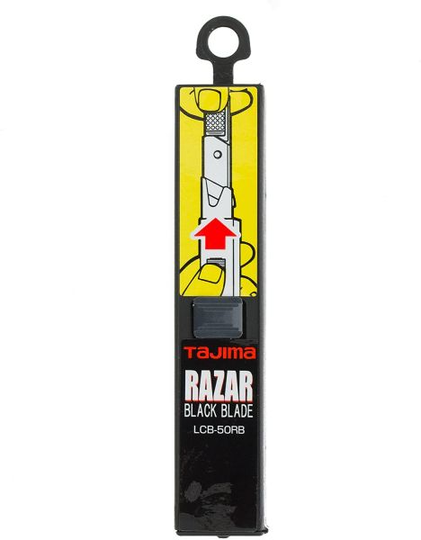 Tajima Razar Black Ersatzklingen Cutter 18 mm, Spender mit 10 Klingen LCB50RBC