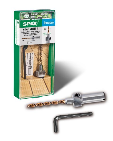 SPAX Bohrsenker 4mm für den Terrassenbau
